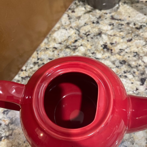 Sale‼️Red Tea Pot - vintage Tea Pot Design In England. No Lid As Is Preowned - Picture 5 of 8